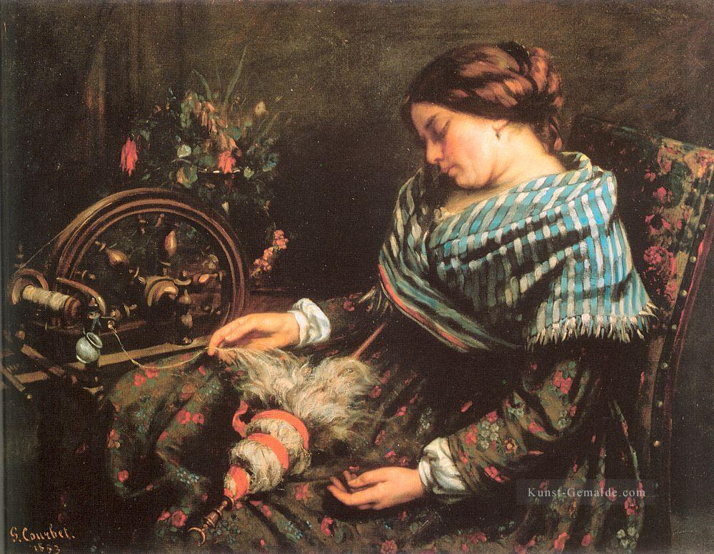 Der Schlaf Spinner Realist Realismus Maler Gustave Courbet Ölgemälde